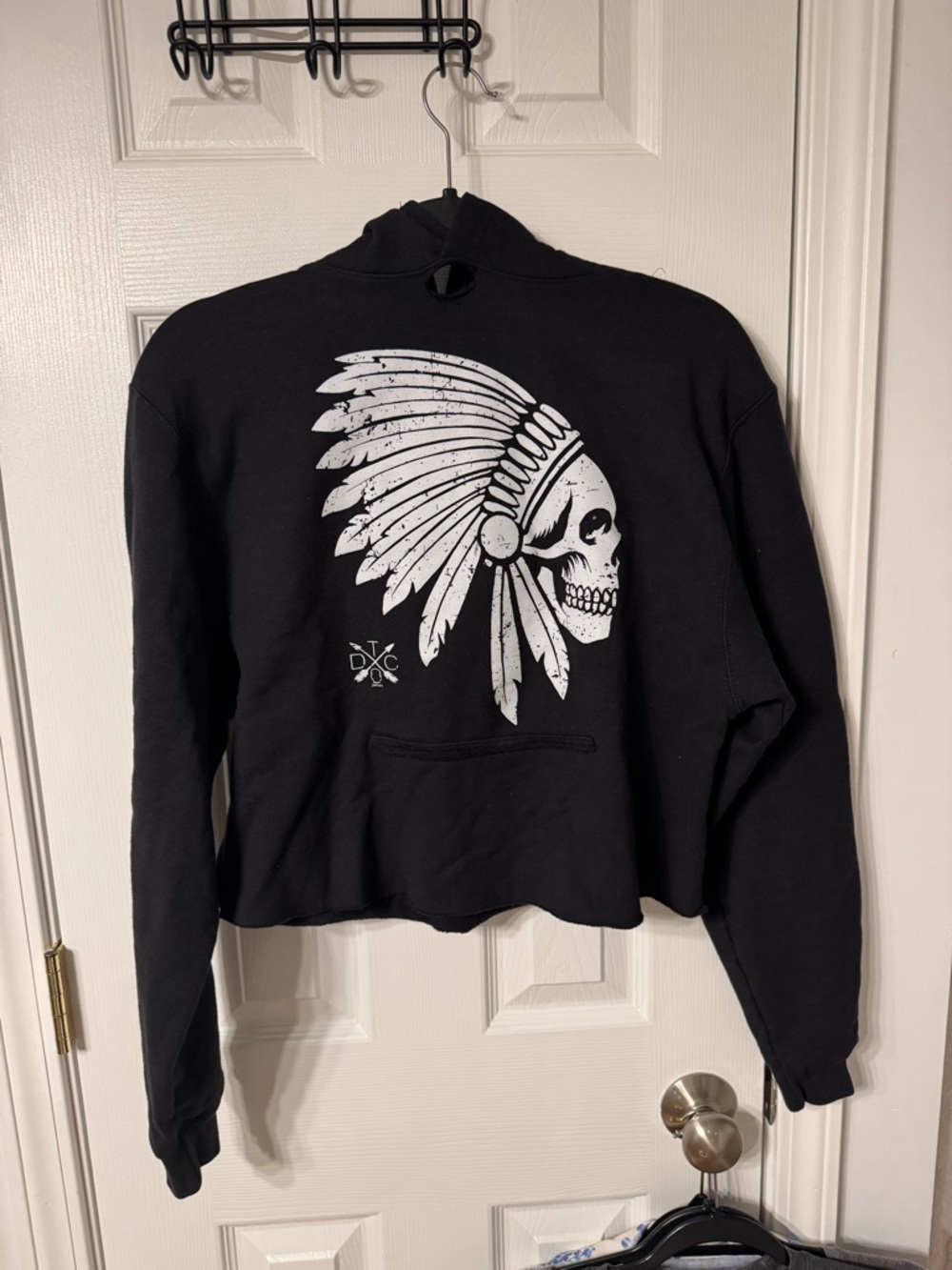 Black Cropped Hoodie